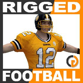 Rigged American Football Player